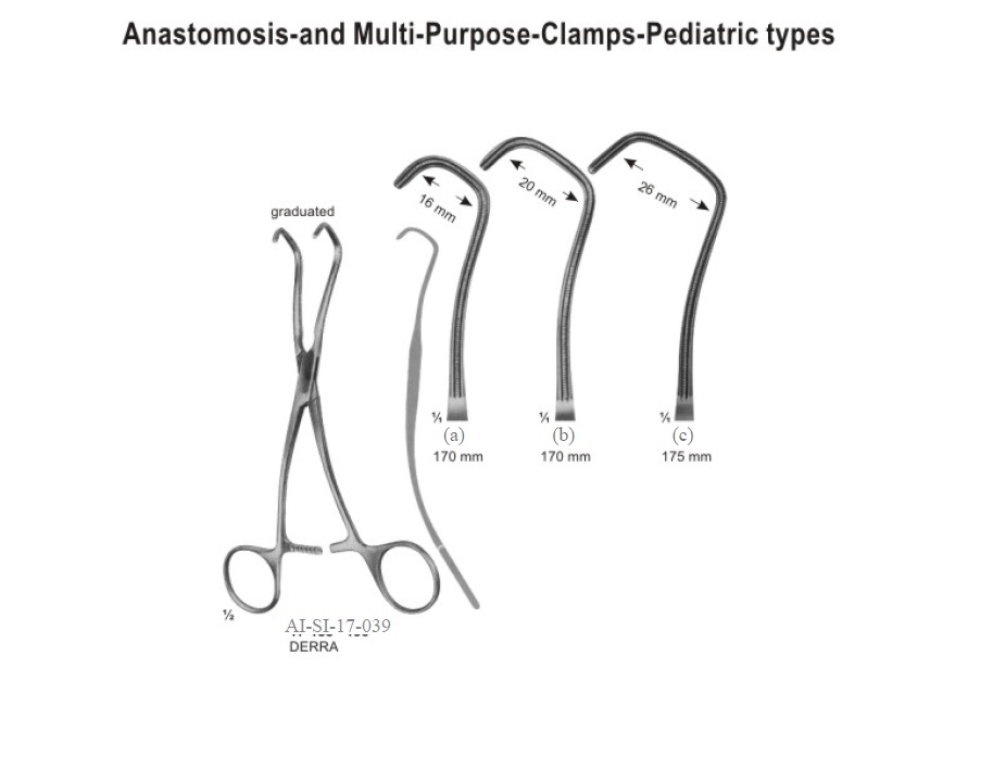 Derra pediatric anastomosis clamp